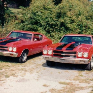 LS6 454 and 396-350 horse, both '70's.