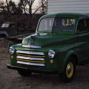 Stock 6 cylinder 218 flathead  49 Dodge "Pilothouse"  with custom grille.