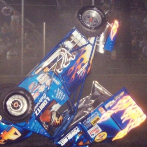 our sprint car in action