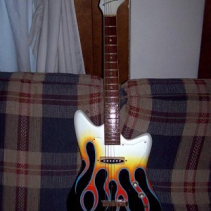 my first guitar I painted in 1977