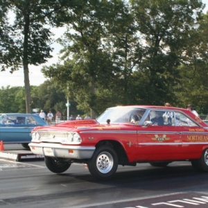 my 406 FE whipping a 409 Chevy