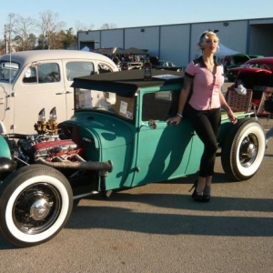 Bridget Blonde @ The Hot Rod Hoedown where I won Top 3 Truck