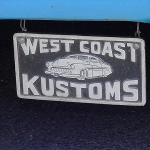 West Coast Kustums Plaque