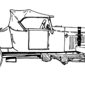 A pen-n-ink profile line drawing I did of my roadster.