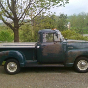 This is My 53 Chevy that My oldest Son and I drove home from Minot North Dakota Oct,of 2007 1482 miles Bought from original owner