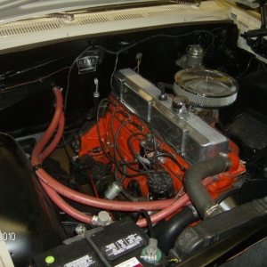 Cleaned up & painted engine compartment