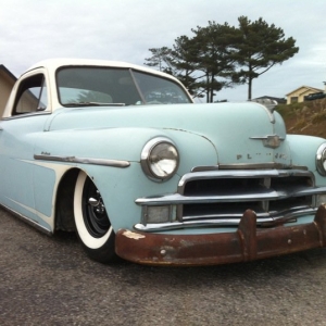 changing out the front bumpers for 54 chevy