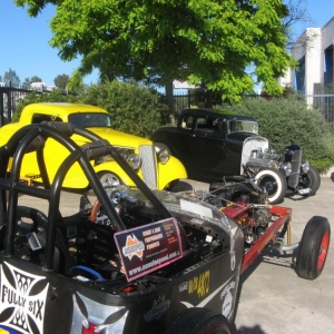 parked with kool hotrods