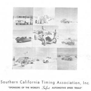 May '61 El Mirage program. This was the first, and only, time I ran the roadster at El Mirage.