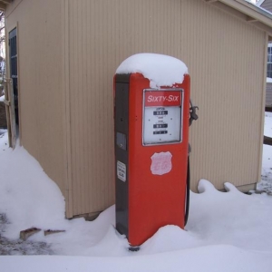 Bowser pump covered in snow 12-27-10