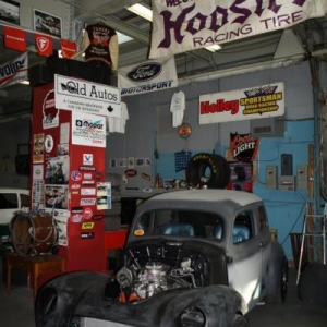 E.L.T.A. brother Sammy's 38 Willys in the shop 2010