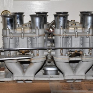 Vintage Moon intake with Italian 48 IDA's for 327