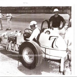 Bud Tinglestead Dayton 1960 July 17 Note Johnny Vance & Earle Parker standing in background to the left, Sonny Beck far right