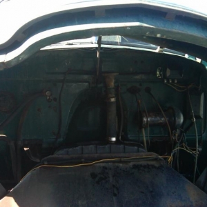 Under the hood of my 47 Chevy COE Sep 2010 1