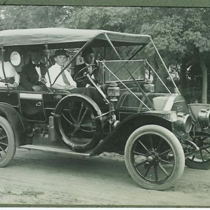 Grandpa Johnson in the Velie Touring Car