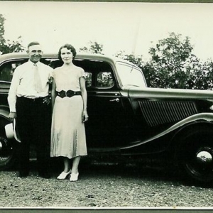 Grandpa and Grandma Johnson on vacation.