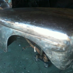 Was so Glad ! to see outside of the little fender rot ware the fender meets the rocker, this Fender was in great shape ! I'll have a detailed picture to show the Rust rot in another photo.