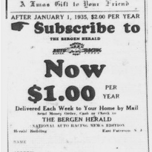 NSSN subscription rates 1934