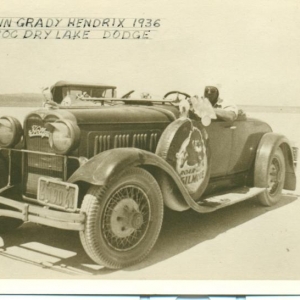 My dads roadster at dry lakes I think 1927 dodge ???