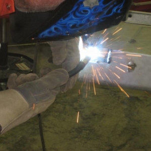 welding up stake hole