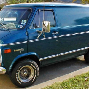 76 Chevy G20 Shorty Van.255,000 miles on the 350,and still goin strong!