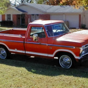 73 ranger with the EXPLORER package.Came with special paint,bedrails,side toolbox,bumper gu8ards and a 390 with a C-6.