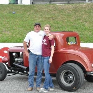 Daughter and I at Houston Motorsports park drags