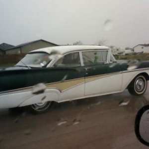 58 ford in the rain