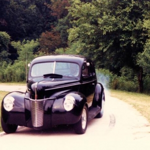 burn out in the driveway.