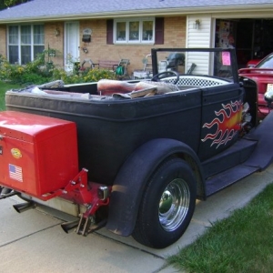 28 Pontiac, with trunk ready for a road trip