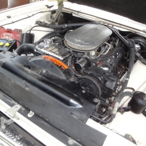 M-series tri-power in engine bay-driver's front view