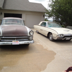 '55 & '63 T-bird