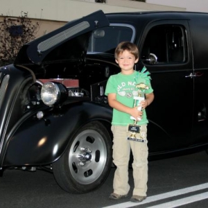 First trophy for the Thames! Best custom at the local Brea, California weekend car show.