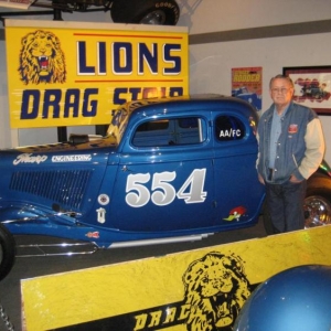 At the NHRA Museum in 2009. I had not seen the car since Gene sold it in '64. All the memories brought happy tears to my eyes.