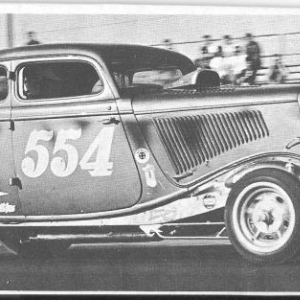 August 3, 1963. On this run the blue coupe went 8.96 and 170.77 to become the first fuel altered in the eights.