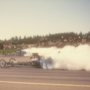 Jerry Ruth and Ed Norton's car with Tom Shaw driving