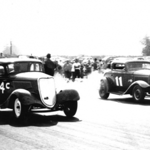 A very early shot of the coupe with flathead power.