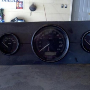 Gauge cluster using 2008 Harley Davidson Ultra Classic gauges