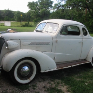 37 Chev Cpe...bought from the son-in-law of the original owner...busted crankshaft....replaced wth another 216....got it up and legal....drove it for about 1-1/2 years before selling.  Shoulda kept this one.