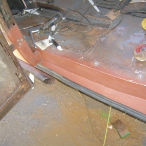 New inside rocker panels were then welded to the new floors and body. You can see more of the jeep Laredo door weatherstripping that i reused. Although I dont have any for the hinge side of the doors yet i will make something up.