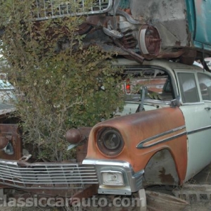 56 Chevy in yard