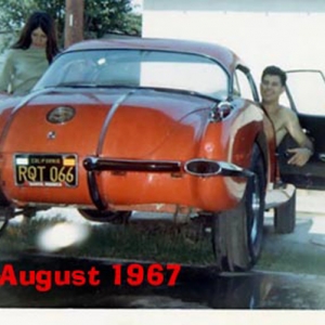 Patti & Me. My HS sweetheart and current wife, next month, of 45 years.

My FIRST Corvette......drove it the entire 11th and 12th grades at Santa Monica HS.