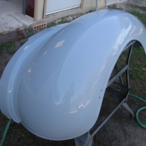 Front fender from a '38 Chev  PU we're redoing...after about 40 hours of rework.