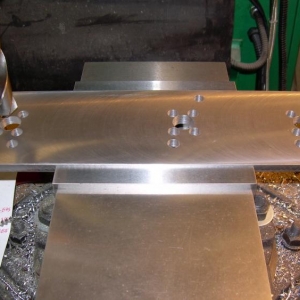 Header Flange after the drilling operations were completed on the Tormach 3 axis CNC Mill