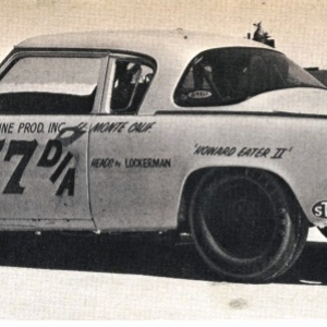 Our second Studebaker, Bonneville, 1965. The same 301" SBC that set the NHRA B/SR record at 122.87 in my RPU pushed the Stude to a new D altered record of 174 on gasoline.