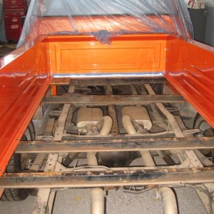 Bed was rough but had the stainless strips already..:)
