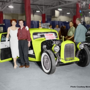 Colorized version as car appeared in early 60s with then owner Jack Friend