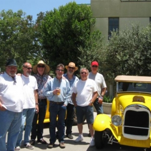 L.A. Roadster Show, Pomona, CA, 2011.

(From left to right) Tony Miller, Rick Finch, Jay, Ed Molinski, me, Dean Lowe, and Sam Davis with Dean's '29 Roadster Pickup.