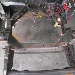 Just after welding the crossmember in.