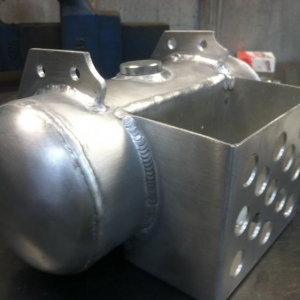 Hand made oil tank for a bobber.